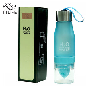 TTLIFE Gift 650ML H2O Lemon Juice Fruit Water Bottle Infuser Drinkware For Outdoor Portable Shaker Sports Bottle BPA Free