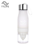 TTLIFE Gift 650ML H2O Lemon Juice Fruit Water Bottle Infuser Drinkware For Outdoor Portable Shaker Sports Bottle BPA Free