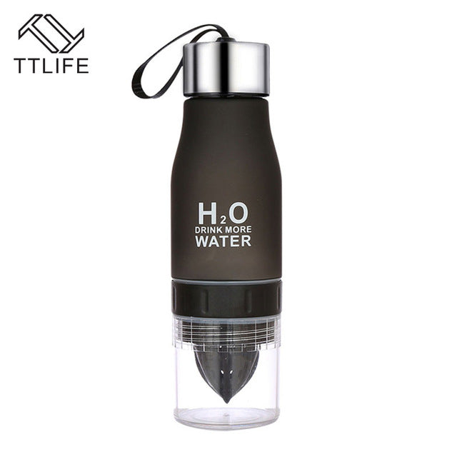 TTLIFE Gift 650ML H2O Lemon Juice Fruit Water Bottle Infuser Drinkware For Outdoor Portable Shaker Sports Bottle BPA Free
