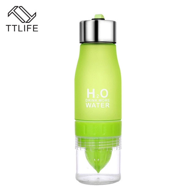 TTLIFE Gift 650ML H2O Lemon Juice Fruit Water Bottle Infuser Drinkware For Outdoor Portable Shaker Sports Bottle BPA Free