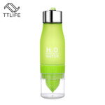 TTLIFE Gift 650ML H2O Lemon Juice Fruit Water Bottle Infuser Drinkware For Outdoor Portable Shaker Sports Bottle BPA Free