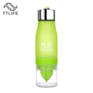 TTLIFE Gift 650ML H2O Lemon Juice Fruit Water Bottle Infuser Drinkware For Outdoor Portable Shaker Sports Bottle BPA Free