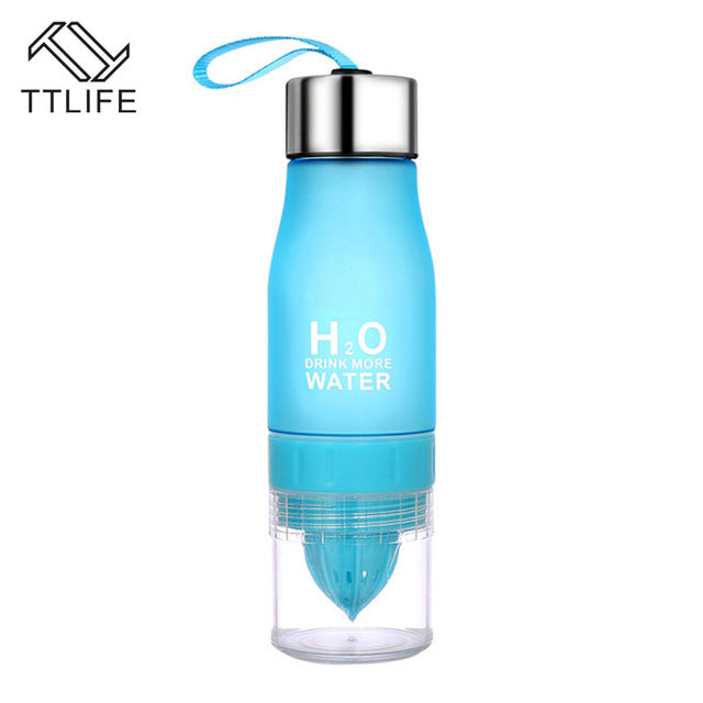 TTLIFE Gift 650ML H2O Lemon Juice Fruit Water Bottle Infuser Drinkware For Outdoor Portable Shaker Sports Bottle BPA Free