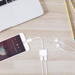 2 in 1 Adapter  For iPhone 8/7/7 Plus Charging+Audio  Cable