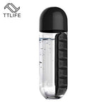 TTLIFE Gift 650ML H2O Lemon Juice Fruit Water Bottle Infuser Drinkware For Outdoor Portable Shaker Sports Bottle BPA Free