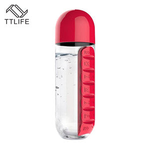 TTLIFE Gift 650ML H2O Lemon Juice Fruit Water Bottle Infuser Drinkware For Outdoor Portable Shaker Sports Bottle BPA Free