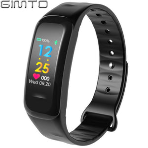 GIMTO Men Women Sport Smart Bracelet Watch Bluetooth Clock Heart Rate Blood Pressure oxygen Sleep Monitor Pedometer Smartwatch