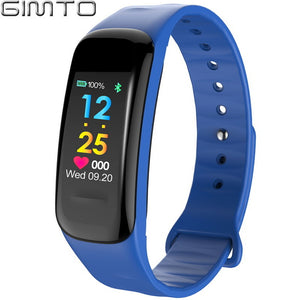 GIMTO Men Women Sport Smart Bracelet Watch Bluetooth Clock Heart Rate Blood Pressure oxygen Sleep Monitor Pedometer Smartwatch