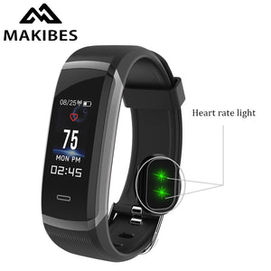 New Makibes HR3 Bluetooth 4.0 Wristband Men Women Color Screen Bracelet Continuous Heart Rate Monitor Health Fitness Smart Band