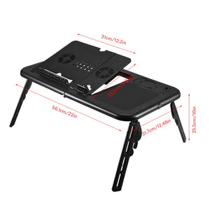 Computer Desk Portable Adjustable Foldable Laptop Notebook Lap PC Folding Desk Table Vented Stand Bed Office Bedroom Lap Table