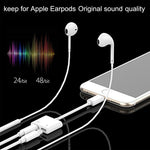 2 in 1 Adapter  For iPhone 8/7/7 Plus Charging+Audio  Cable
