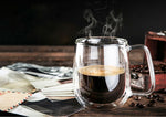 Double Wall Glass  Mugs 250ml High Quality  Fashion mug With Handle For  Tea Milk Coffee