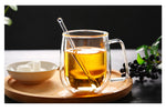 Double Wall Glass  Mugs 250ml High Quality  Fashion mug With Handle For  Tea Milk Coffee