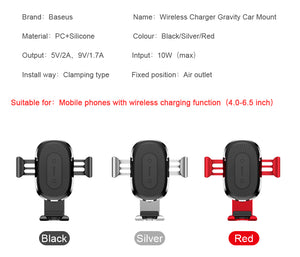 Wireless Charger For iPhone X 8 Plus and Samsung S9 S8