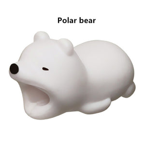 SIANCS Cute Animal doll Cable bite protector for iphone usb cable organizer winder chompers chager wire holder for iphone cable