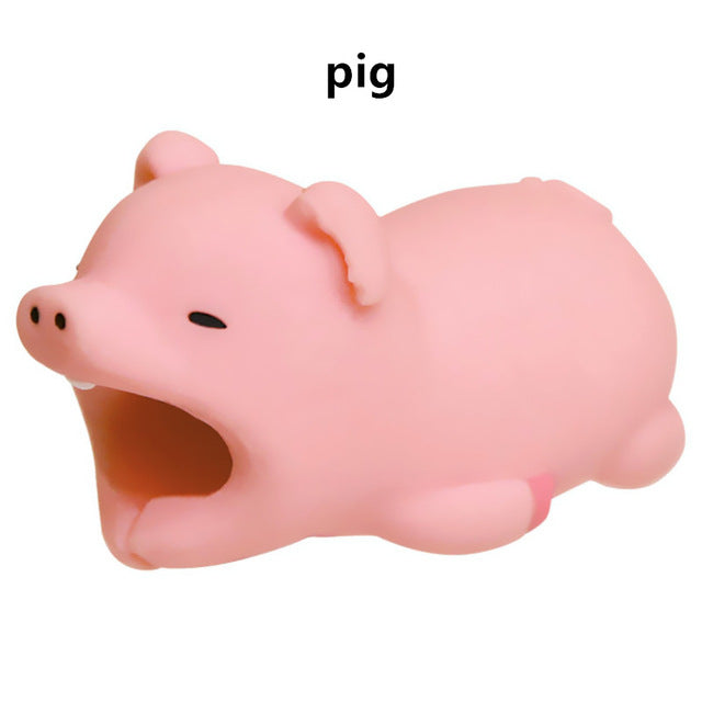 SIANCS Cute Animal doll Cable bite protector for iphone usb cable organizer winder chompers chager wire holder for iphone cable