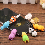 SIANCS Cute Animal doll Cable bite protector for iphone usb cable organizer winder chompers chager wire holder for iphone cable