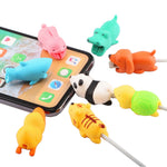 SIANCS Cute Animal doll Cable bite protector for iphone usb cable organizer winder chompers chager wire holder for iphone cable